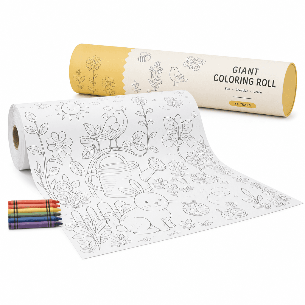 Giant Coloring Roll Kit, 30 Feet on a white background